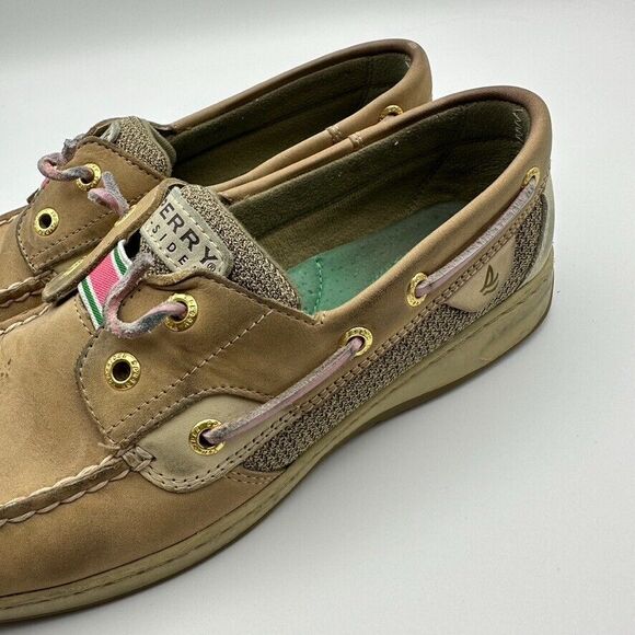Sperry Top-Sider Boat‎ Shoes Rainbowfish Tan Slip On Women Size 8.5M - Picture 4 of 9